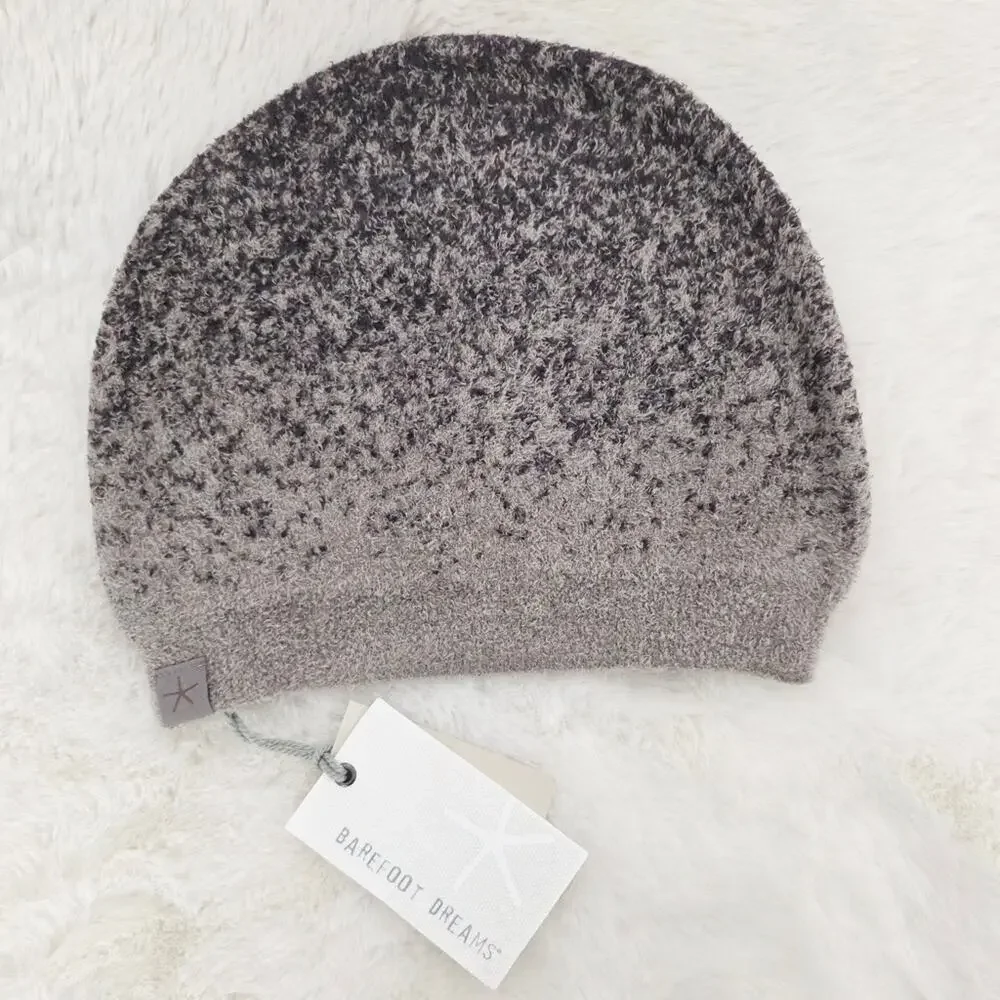 Barefoot Dreams CozyChic Lite Confetti Beanie Gray Brown Knit Slouchy NWT OS